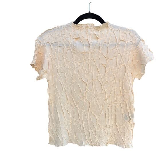 VTG Yanite Couture Textured Cream Women's Top, women's small - Picture 1 of 4